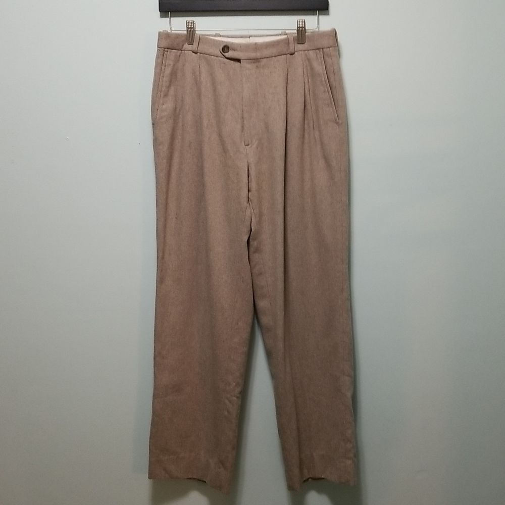 Vintage Alexander Julian tan wool pants.